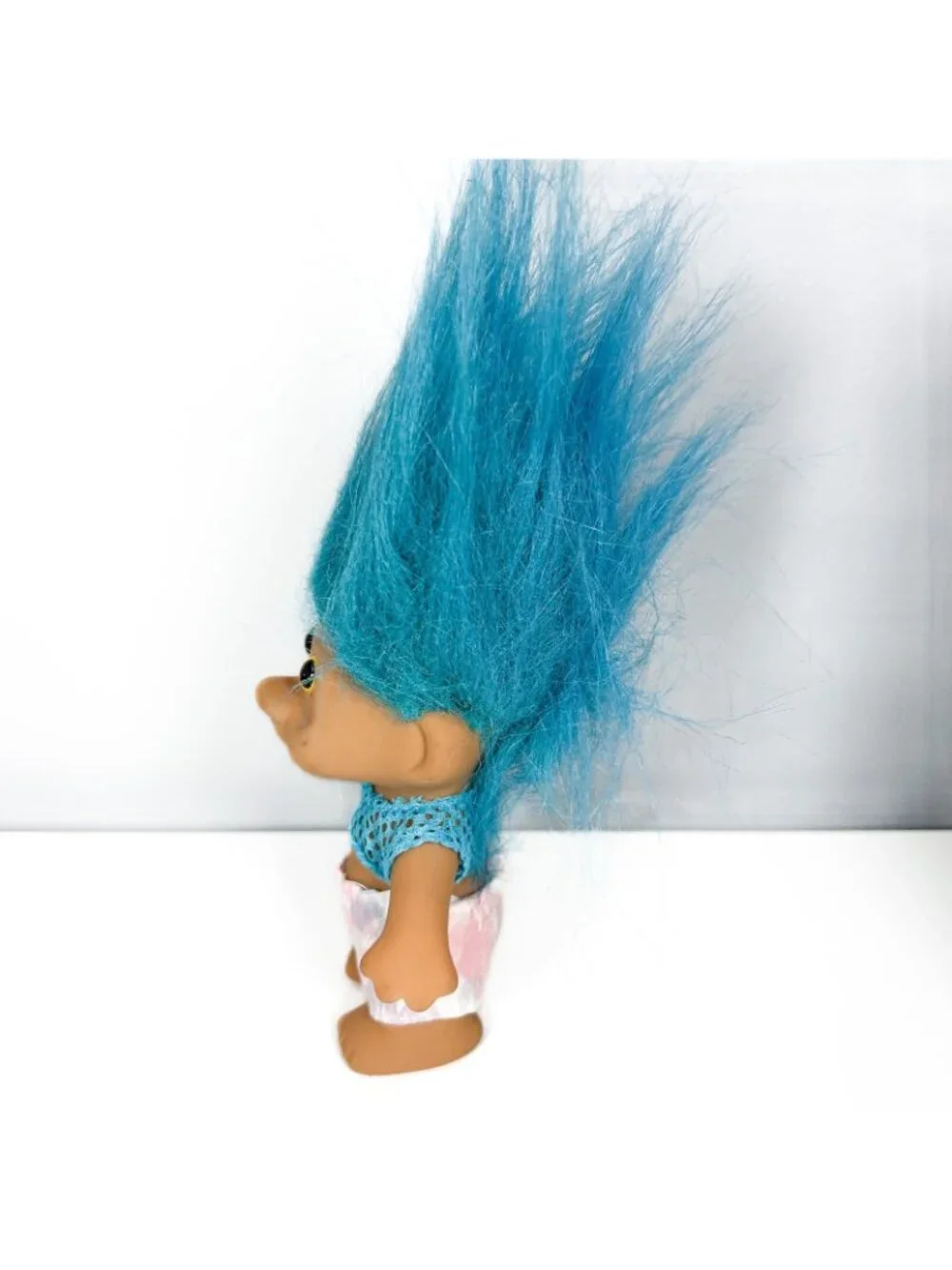 Vintage TNT Troll Doll Blue Hair Hawaiian Shorts & Shirt 1991 Bingo